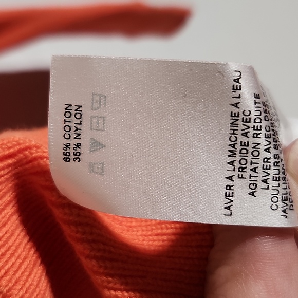 JOE Fresh Large Button Up Sweater Orange - Picture 6 of 8